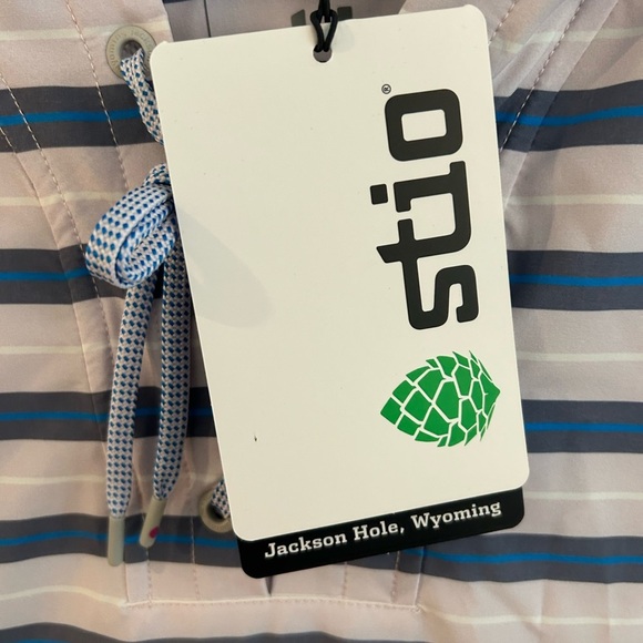 Stio hooded striped pullover rain jacket sun hoodie size medium - Picture 5 of 7